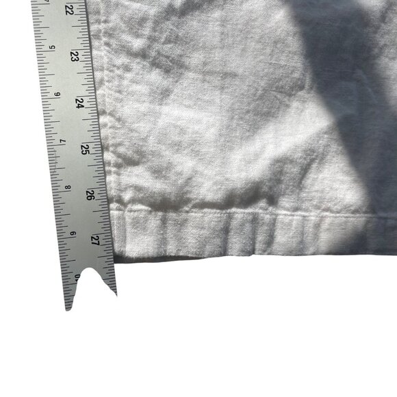 Abercrombie & Fitch White Wide Leg Pants with High Waist and Pleats - Picture 9 of 12